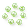 Spray Painted ABS Plastic Imitation Pearl Beads OACR-T015-05A-10-3
