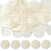 60pcs Flat Round Capiz Shell Pendants SSHEL-SC0001-49-1
