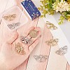 12Pcs 2 Colors 201 Stainless Steel Pendants STAS-SC0005-11-3