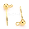 316L Surgical Stainless Steel Round Ball Stud Earring Post STAS-Z035-02G-H-2