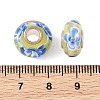 Lampwork & Brass Core European Beads LAMP-P019-01P-11-3