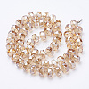 Electroplat Glass Beads Strands EGLA-Q092-10mm-D09-2