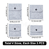 12Pcs 4 Styles Portable Felt Card Cover Bag ABAG-GA0001-21B-3