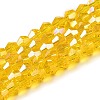 Transparent Electroplate Glass Beads Strands EGLA-A039-T4mm-B22-1