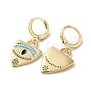 Horse Eye Real 18K Gold Plated Brass Dangle Leverback Earrings EJEW-Q797-24G-03-2