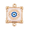 Alloy Blue Enamel Connector Charms ENAM-Z012-02C-G-1