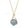 Crystal Cage Holder Necklace NJEW-JN04606-02-1