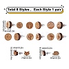 SUNNYCLUE Natural Wood Stud Earrings EJEW-SC0001-21P-2