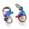 Ion Plating(IP) 304 Stainless Steel Lobster Claw Clasps STAS-G240-01B-C-3