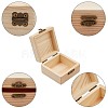 Unfinished Pine Wood Jewelry Box CON-WH0072-12-4
