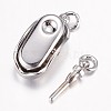 Tarnish Resistant 304 Stainless Steel Box Clasps LS-STAS-G071-49P-3