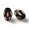 Schima Wood Carved European Beads WD-CBACBB7-01B-2