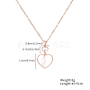 Brass Pearl Shell Heart Pendant Necklace for Women XQ6291-1