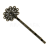 Brass Hair Bobby Pin Findings HJEW-H010-AB-1