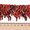 Opaque Acrylic Imitation Coral Beads Strands SACR-P033-02B-06-4