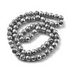 Electroplated Natural Lava Rock Beads Strands G-A251-B01-01C-1
