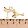 Brass Enamel Pendants KK-B157-20G-01-3