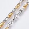 Men's 304 Stainless Steel Bar Link Chain Necklaces NJEW-P218-02C-2