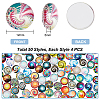   1 Bag Printed Glass Cabochons GGLA-PH0001-48-2