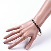Natural Pearl & Natural Garnet Beaded Bracelets BJEW-JB05153-03-4