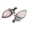 Natural Rose Quartz Pendants GG-CBACC2B-05AS-04-2