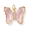 Brass Micro Pave Clear Cubic Zirconia Pendant ZIRC-P079-B02-13-1