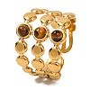 Natural Tiger Eye Finger Rings RJEW-Q822-44G-02-1