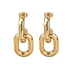 304 Stainless Steel Oval Dangle Stud Earrings X-EJEW-L304-04G-4