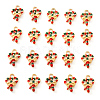20Pcs Light Gold Alloy Enamel Pendants ENAM-YW0001-41-1