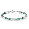 Adjustable 304 Stainless Steel Gemstone Beaded Bracelets FS-WG23DE2-03-1