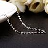 Platinum Plated Tin Alloy Cable Chain Necklaces NJEW-BB10189-18-4