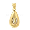 Rack Plating Brass Micro Pave Cubic Zirconia Pendants KK-L226-102G-U-1