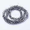 Electroplate Transparent Glass Beads Strands EGLA-A034-T6mm-Y01-2