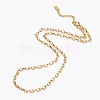 Brass Cable Chain Necklaces NJEW-H206-11G-2
