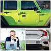 Gorgecraft 4Pcs 4 Style Aluminum Adhesive Sticker Car Stickers DIY-GF0003-94-5