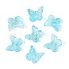 Transparent Spray Painted Glass Charms LS-GLAA-T016-22B-1