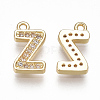 Brass Cubic Zirconia Charms KK-S348-330Z-2