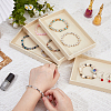 Rectangle Velvet Jewelry Display Trays for Rings ODIS-WH0113-14C-3