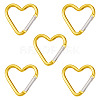 5Pcs Zinc Alloy Spring Gate Rings FIND-TA0009-73G-2