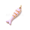 Brass with Enamel Pendants KK-CBA2F11-03G-04-2