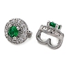 Brass Micro Pave Cubic Zirconia Clasps KK-Z089-08P-2