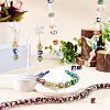 1 Strand Handmade Lampwork Inner Flower Rondelle Beads Strands LAMP-TA0002-72B-6