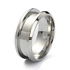 201 Stainless Steel Grooved Finger Ring Settings STAS-WH0029-52B-P-2