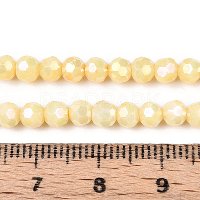 Anti-Tarnish Electroplate Glass Beads Strands EGLA-T021-4mm-15-05-1
