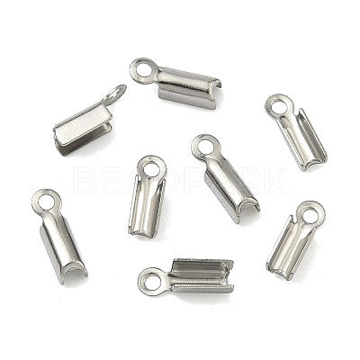 Tarnish Resistant 304 Stainless Steel Folding Crimp Ends X-STAS-R063-28-1