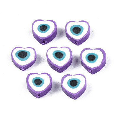 Handmade Polymer Clay Beads X-CLAY-T019-08D-1