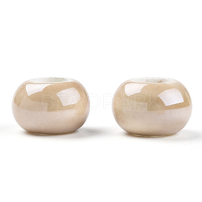 Glazed Porcelain Rondelle Beads PORC-Q219-13x9-F13-1