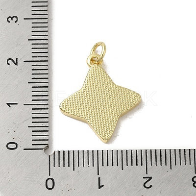 Brass Pave Shell Pendants KK-I708-11A-G-1
