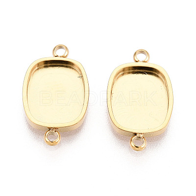 304 Stainless Steel Connector Cabochon Settings STAS-N115-40G-1