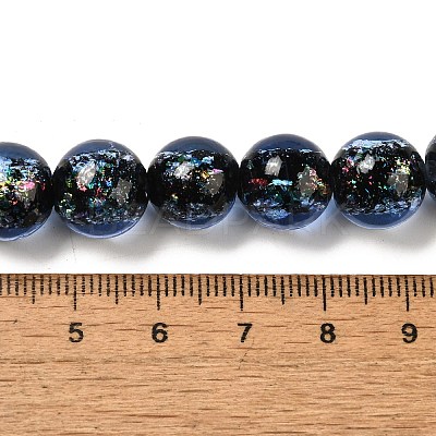 Handmade Dichroic Foil Glass Beads Strands DICH-U001-06I-1